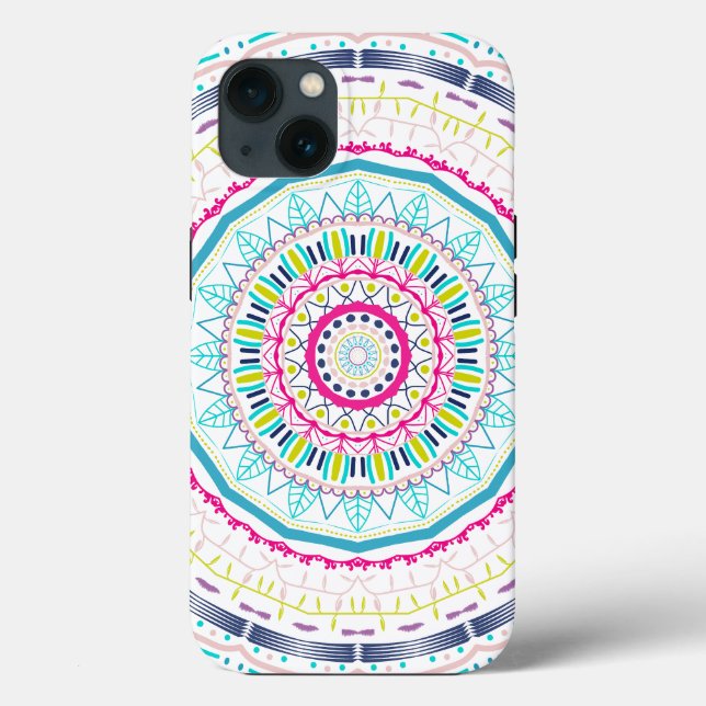 Coques Case-Mate iPhone mandala coloré (Verso)
