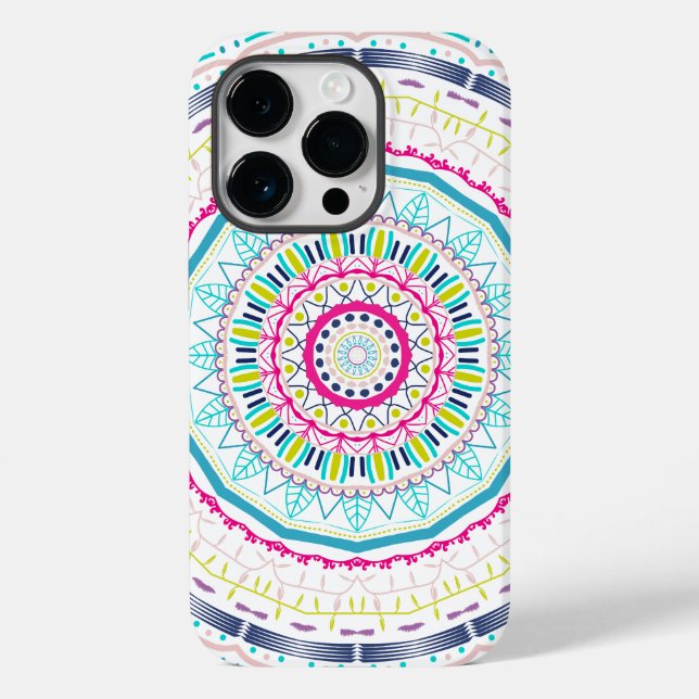 Coques Case-Mate iPhone mandala coloré (Verso)
