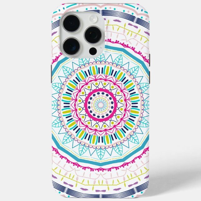 Coques Case-Mate iPhone mandala coloré (Verso)