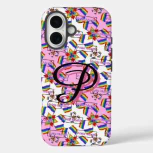 Coque Pour iPhone 16 Mandala de la fierté arc-en-ciel - Géométrique vib