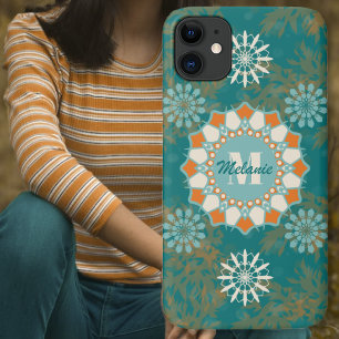 Case-Mate iPhone Case Mandala de la tribu Boho en orange et Turquoise Va