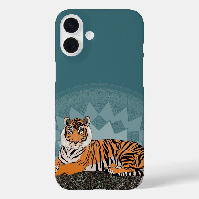 Coques Case-Mate iPhone mandala du tigre du bengale (Verso)