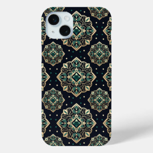 Coque Case-Mate iPhone Mandala émeraude dorée