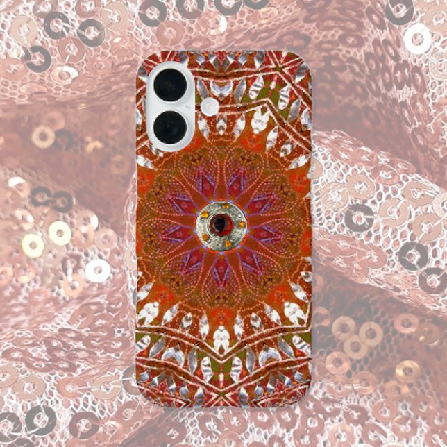 Coques Case-Mate iPhone Mandala en argent (Créateur téléchargé)