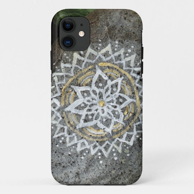 Coques Case-Mate iPhone Mandala en pierre peinte iPhone SE + iPhone 5/5S C (Dos)