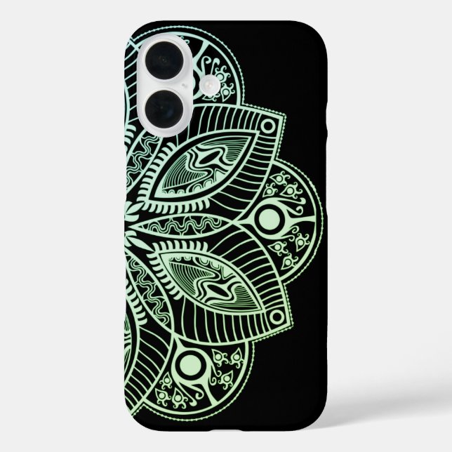 Coques Case-Mate iPhone Mandala Exotic Tribal Green Gradient (Verso)