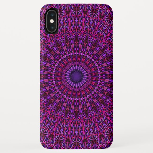 Coques Case-Mate iPhone Mandala fleuri pourpre (Dos)
