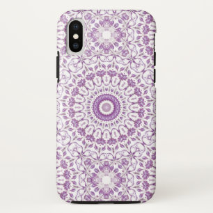 Coque iPhone X Mandala Floral Violet