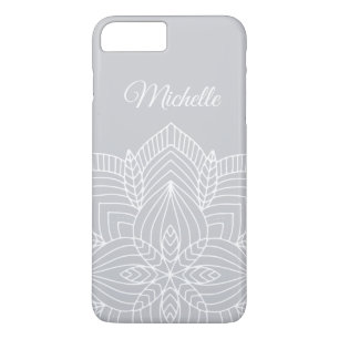 Case-Mate iPhone Case Mandala gris et blanc personnalisé