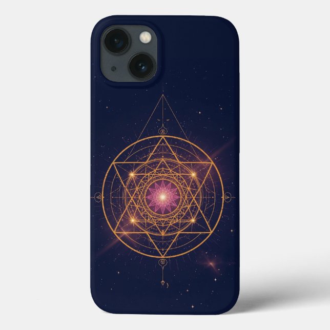 Coques Case-Mate iPhone Mandala Lumineux de l'Harmonie Dorée (Verso)