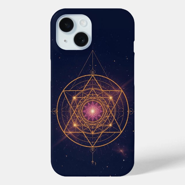 Coques Case-Mate iPhone Mandala Lumineux de l'Harmonie Dorée (Verso)