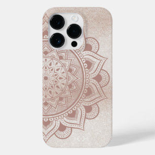 Coque Case-Mate iPhone Mandala Om Parties scintillant Rose or Dusty rose