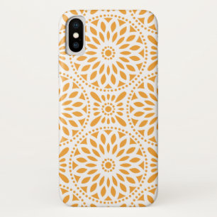 Coques Pour iPhone Mandala orange d'abrégé sur motif