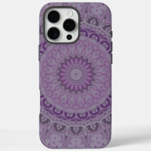 Coque iPhone 16 Pro Max Mandala Rêve Aquarelle dans des Teintes de Violet