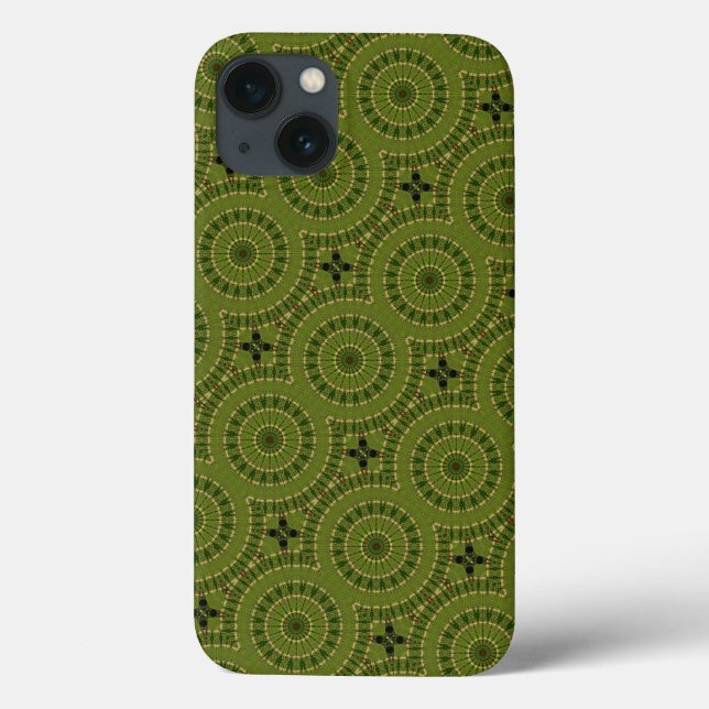 Coques Case-Mate iPhone Mandala Roue verte (Verso)