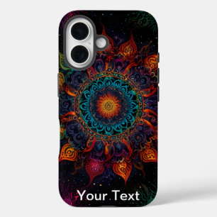 Coque Pour iPhone 16 Mandala Swirl vibrant : OtterBox