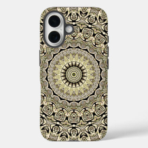 Coque Pour iPhone 16 Mandala Tons Terreux Motifs Géométriques Intrinsèq