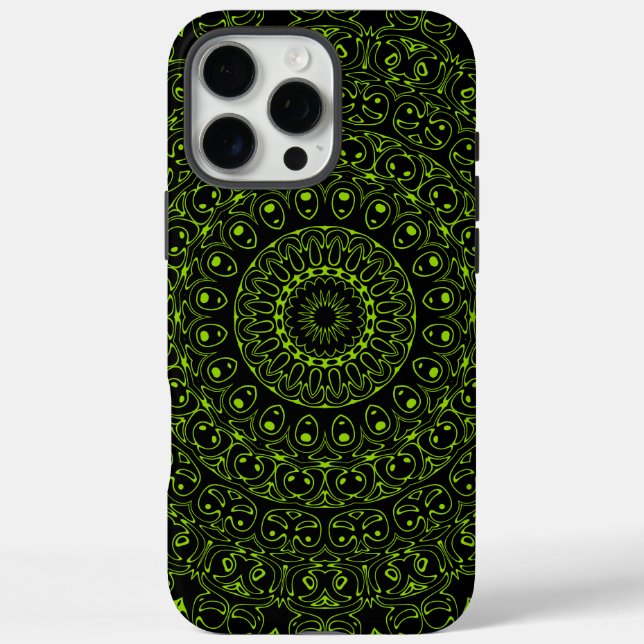 Coques Case-Mate iPhone Mandala Vert Chartreuse avec Symétrie Audacieuse (Verso)