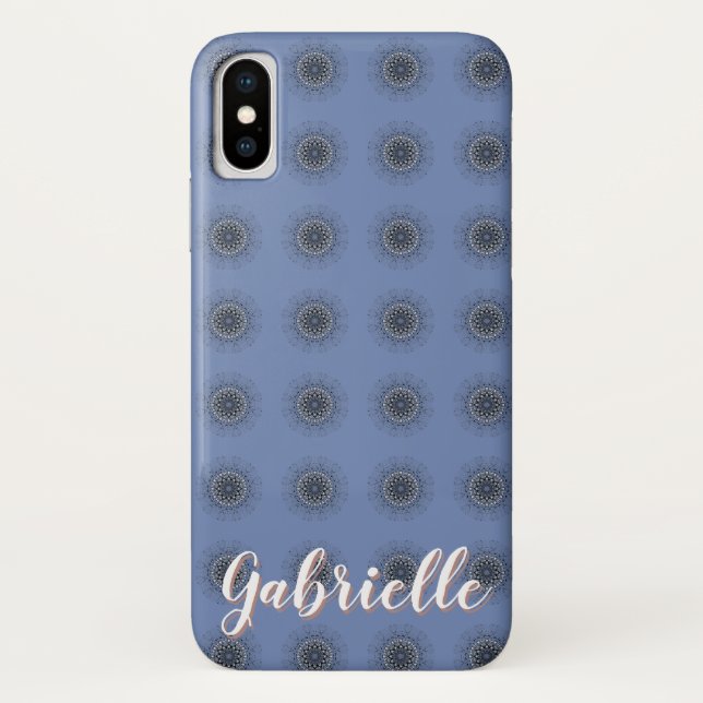 Coques Case-Mate iPhone Mandalas dentelle indienne motif orientale arrière (Dos)