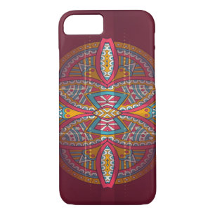 Case-Mate iPhone Case Mandalas sur Maroon conception de répétition