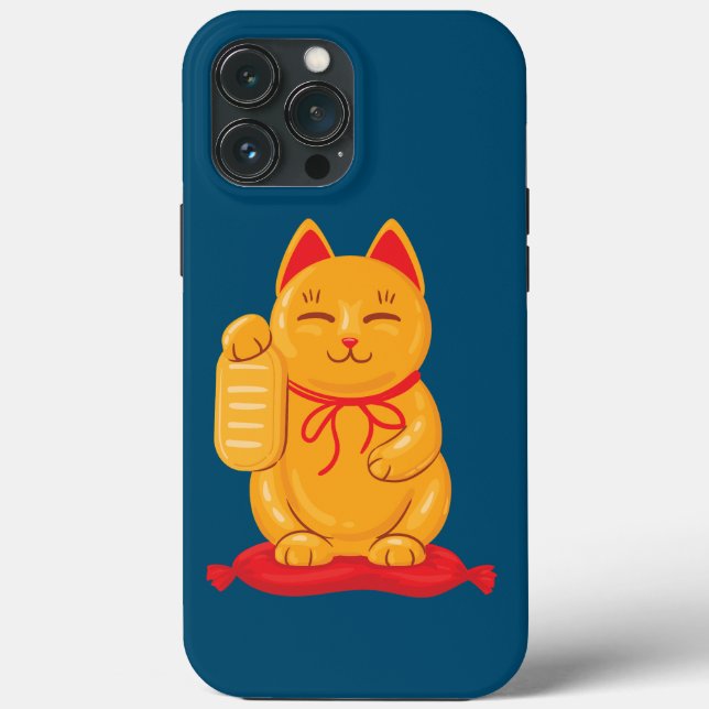 Coques Case-Mate iPhone Maneki Neko Chat d'or japonais, Symbole de richess (Verso)
