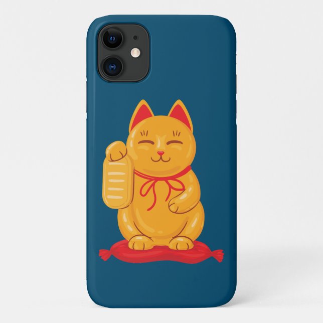 Coques Case-Mate iPhone Maneki Neko Chat d'or japonais, Symbole de richess (Dos)