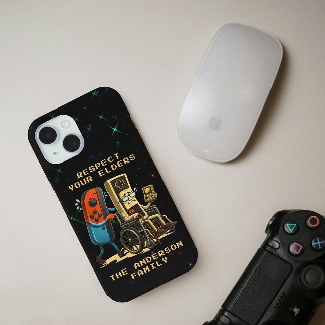 Coques Case-Mate iPhone Manette de jeu rétro drôle de contrôle de jeu Resp (Créateur téléchargé)