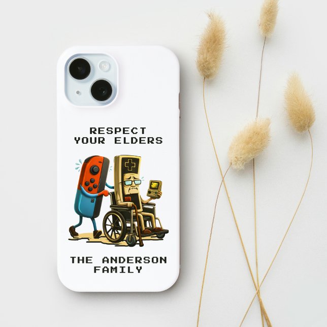 Coques Case-Mate iPhone Manette de jeu rétro drôle - Respectez vos aînés (Créateur téléchargé)