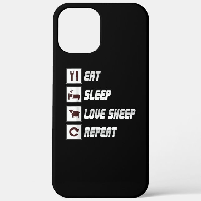 Coques Case-Mate iPhone Mange sommeil amour mouton répéter | Don de devis  (Verso)