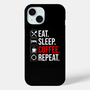 Coque Case-Mate iPhone Manger. Dormir. Café. Recommencer