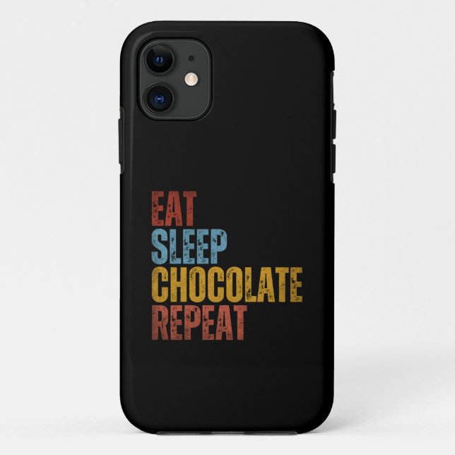 COQUES Case-Mate iPhone MANGER DORMIR CHOCOLAT RÉPÉTER (Dos)