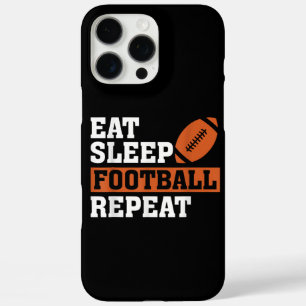 Coque iPhone 16 Pro Max Manger Football Dormir Répéter Incroyable Football