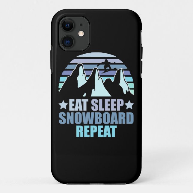Coques Case-Mate iPhone Manger Sleep Snowboard Répéter (Dos)