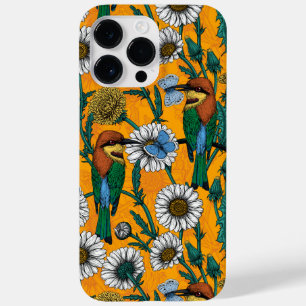 Coque Case-Mate iPhone Mangeurs d'abeilles, papillons bleus et marguerite