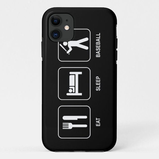 Coques Case-Mate iPhone Mangez le base-ball de sommeil (Dos)