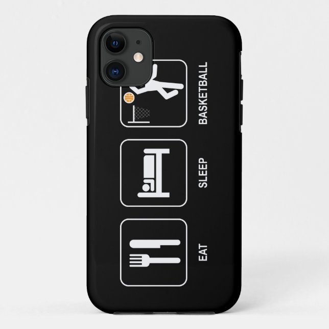 Coques Case-Mate iPhone Mangez le basket-ball de sommeil (Dos)