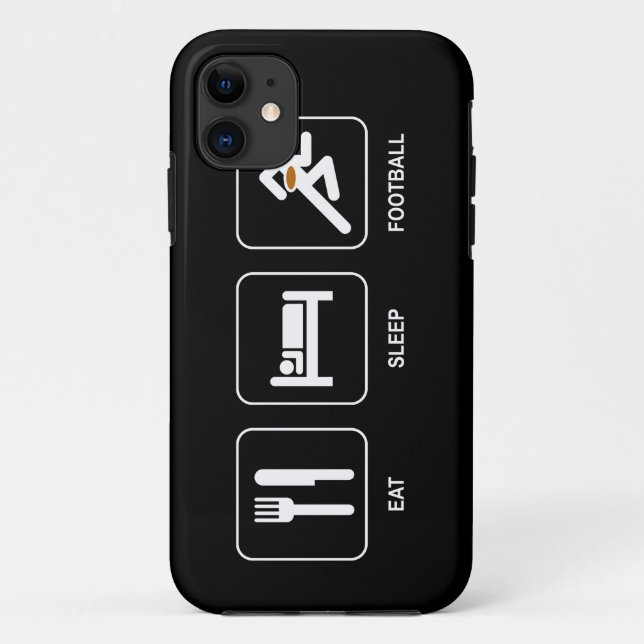 Coques Case-Mate iPhone Mangez le football de sommeil (Dos)