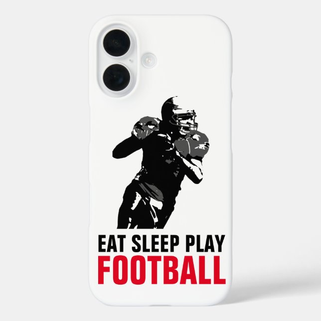 Coques Case-Mate iPhone Mangez le sommeil Jouer Black & White Football Pop (Verso)