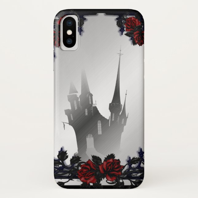Coques Case-Mate iPhone Manoir gothique Rose de sang (Dos)