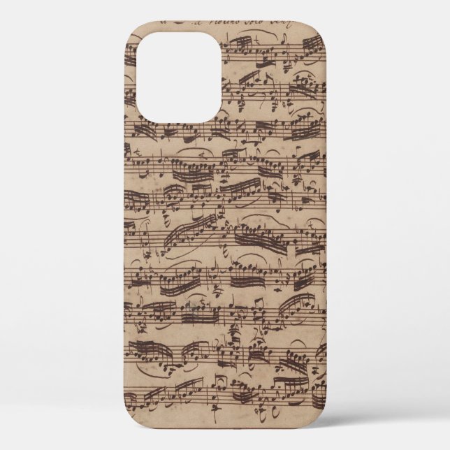 Coques Case-Mate iPhone Manuscrit Bach Musique Feuille Antique (Verso)