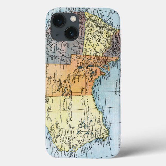 Coques Case-Mate iPhone MAP : AUSTRALIE, c1890 (Verso)