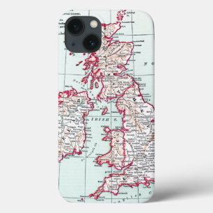 iPhone 13 Coque MAP: BRITISH ISLES, c1890