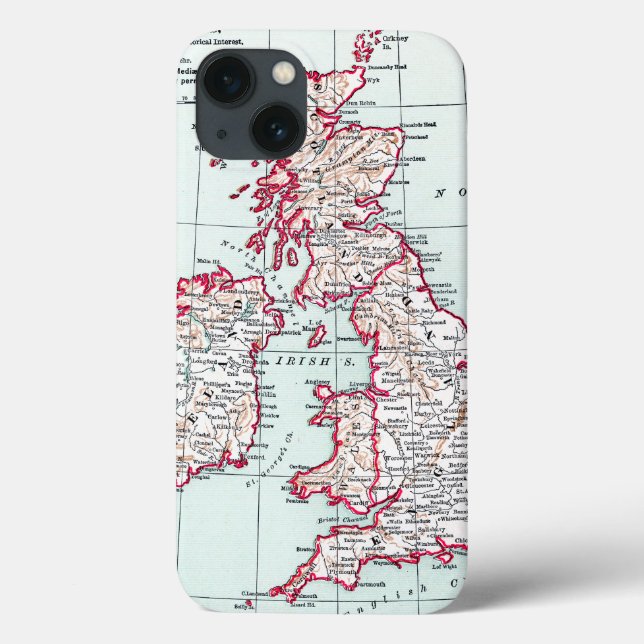 Coques Case-Mate iPhone MAP: BRITISH ISLES, c1890 (Verso)