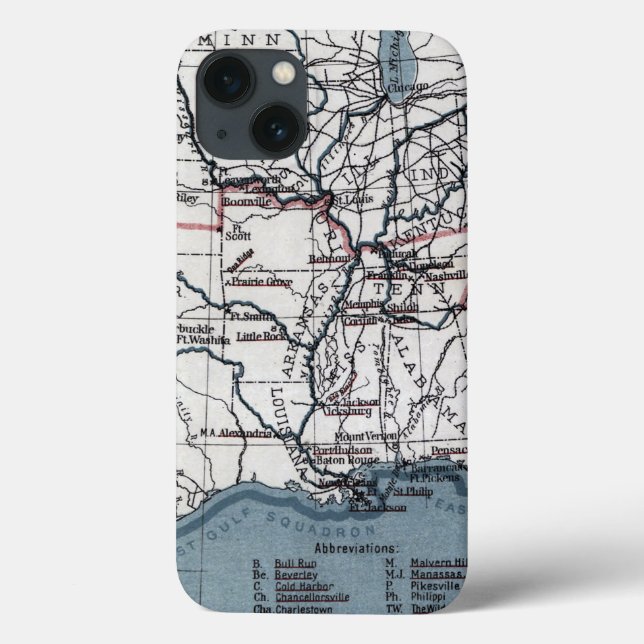 COQUES Case-Mate iPhone MAP : GUERRE CIVILE, 1861 (Verso)