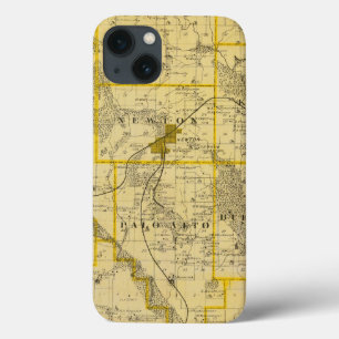 iPhone 13 Coque Map of Jasper County, État de l'Iowa