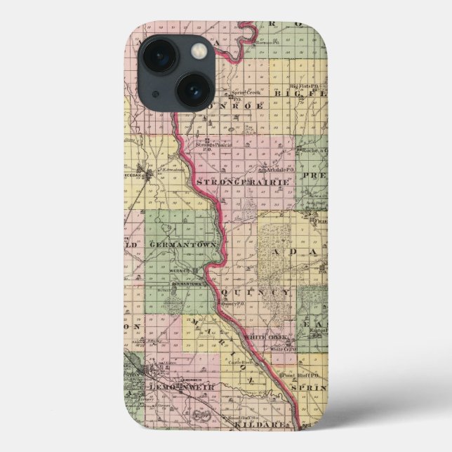 Coques Case-Mate iPhone Map of Juneau and Adams counties (Verso)