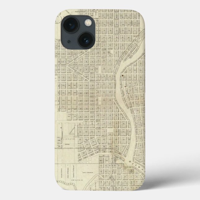 Coques Case-Mate iPhone Map of Milwaukee (Verso)