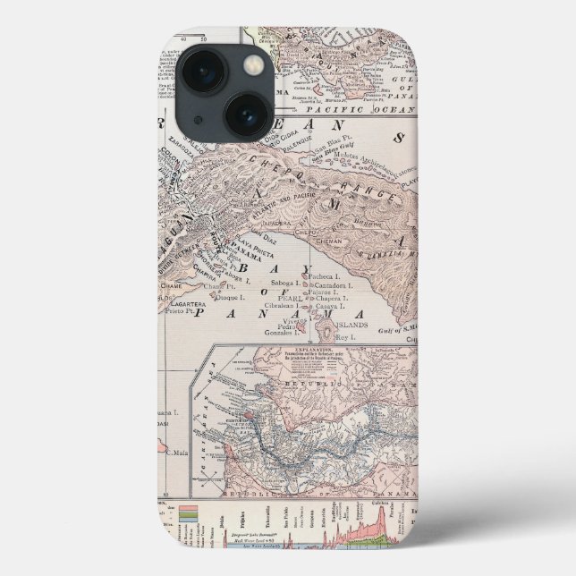 COQUES Case-Mate iPhone MAP: PANAMA, 1907 (Verso)