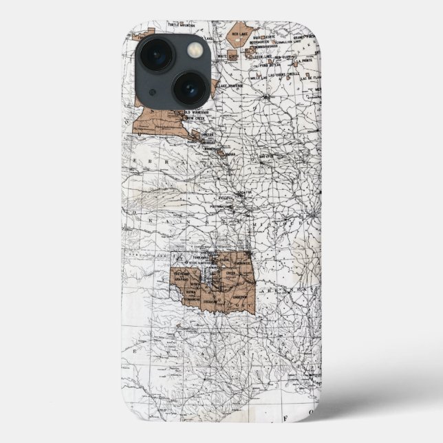 COQUES Case-Mate iPhone MAP: RESERVATIONS, 1888 (Verso)