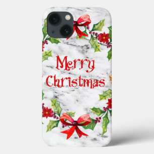 Case-Mate iPhone Case Marble Christmas Flowers 5 Pattern